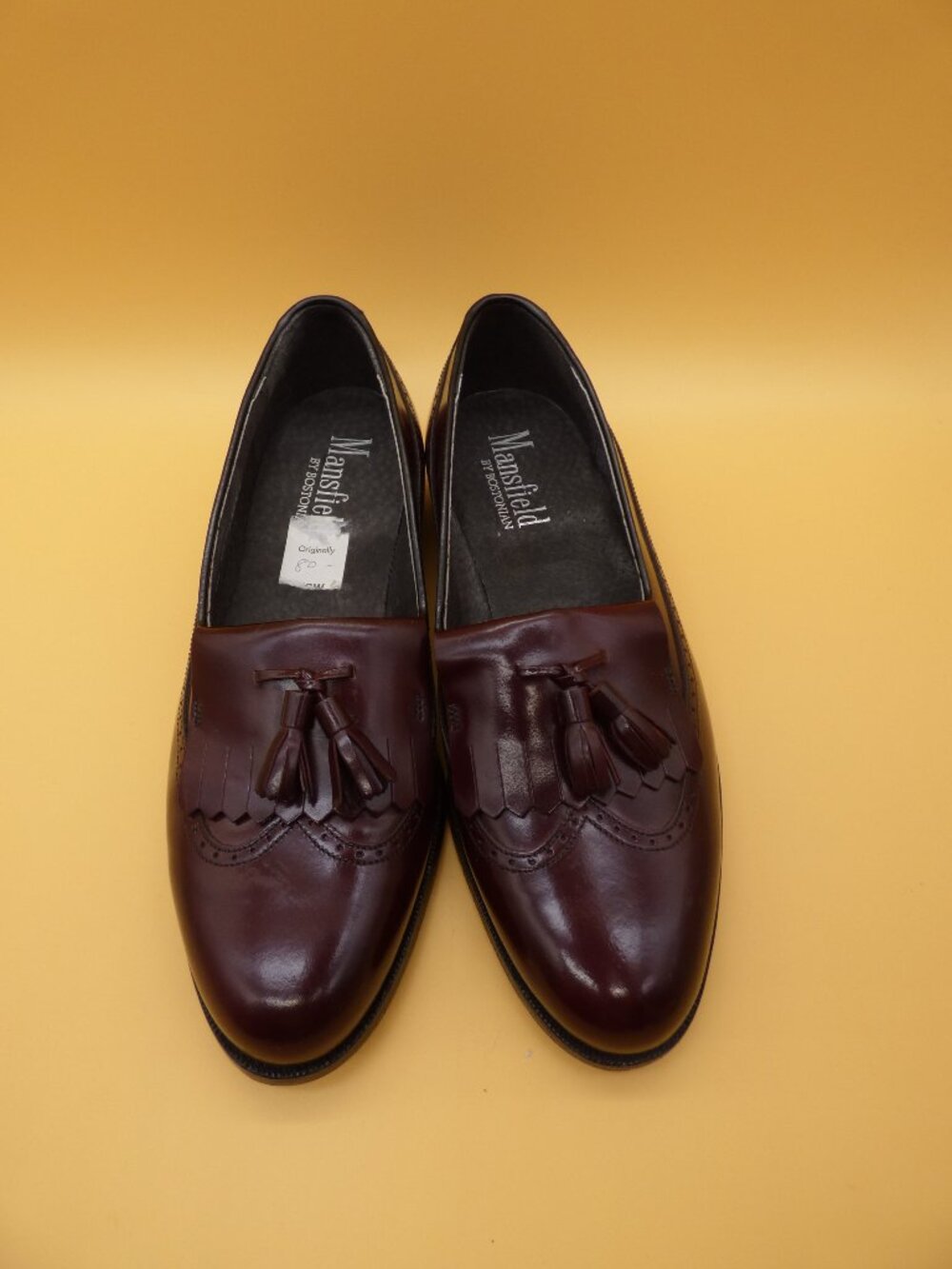 Vintage Bostonian Mansfield Burgundy Leather Kiltie Tassel Loafer Men’s 7.5M USA